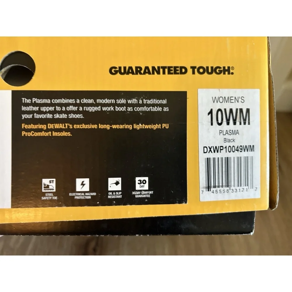 NEW DEWALT DXWP10049WM Women's Steel Toe Work Boots Size 10 Black Safety – New